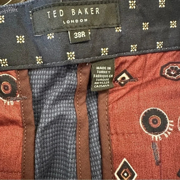 Ted Baker London Slim Fit Semi Plain Trouser Navy Size 38R Men's NWT - Picture 11 of 12